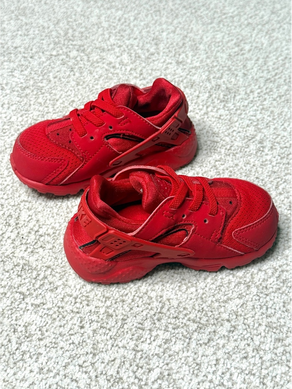 Nike Air Huarache Run Red Toddler Sneakers Shoes Size 6C 704950-600